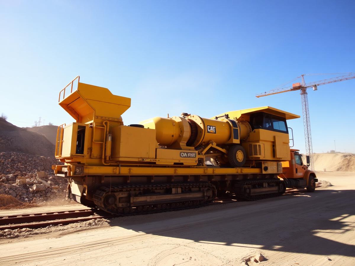 Mobile plant on tracks